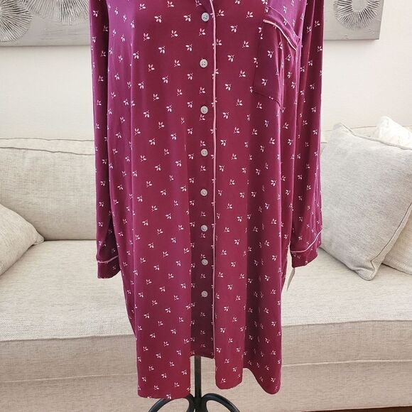 Alfani Plus Size Printed Sleepshirt Nightgown - Picture 4 of 12